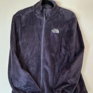 Women’s the North Face deep pile Osito  purple fleece zip jacket size M